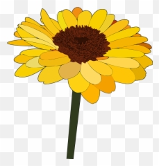 Free Yellow Flower Vectors - Sunflower Clipart Png Emoji