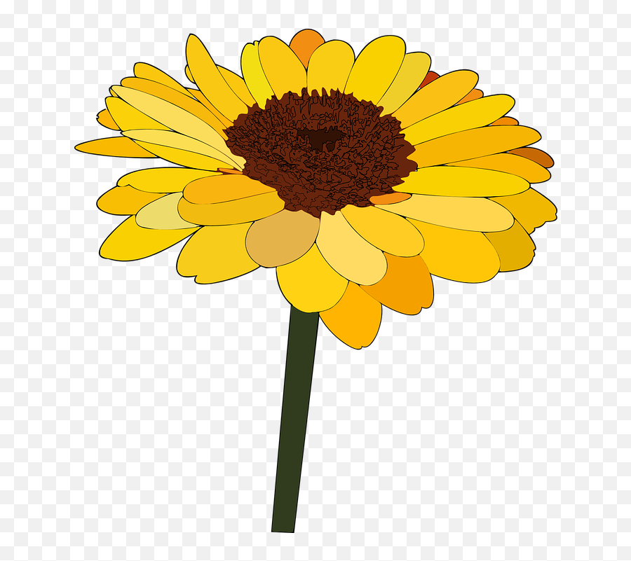 Free Yellow Flower Flower Vectors - Sunflower Clipart Png Png Emoji,Sleeping Emoji
