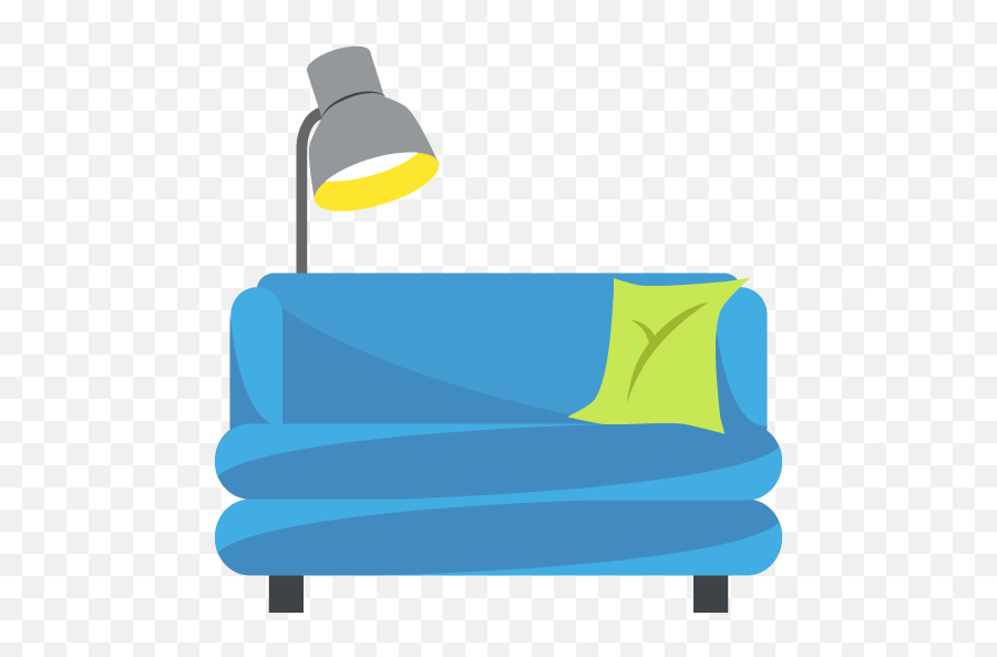 Couch And Lamp Emoji For Facebook Email Sms - Emoji Sofa,Couch Emoji