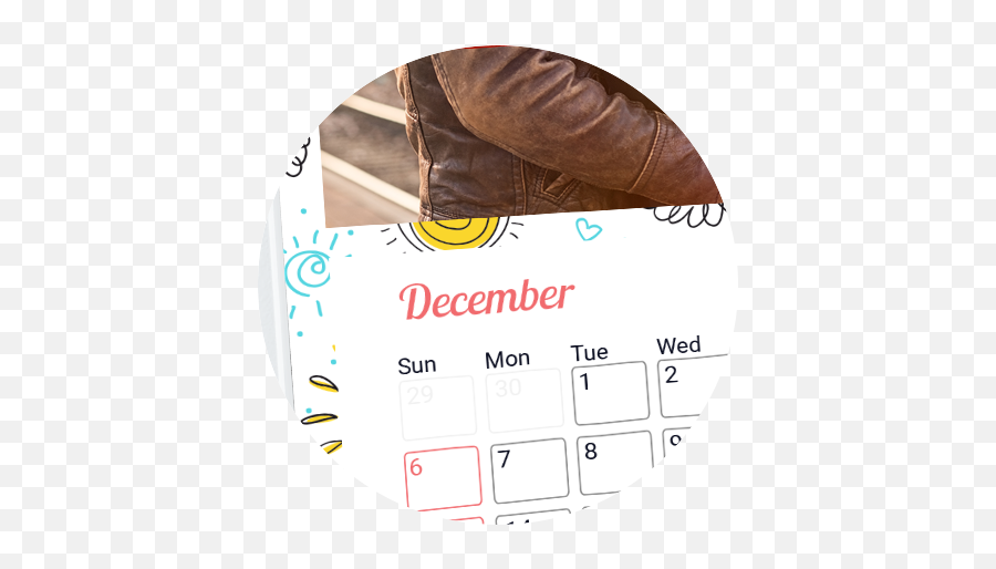 Custom Desk Calendars - Surfing Emoji,Leather Jacket Emoji