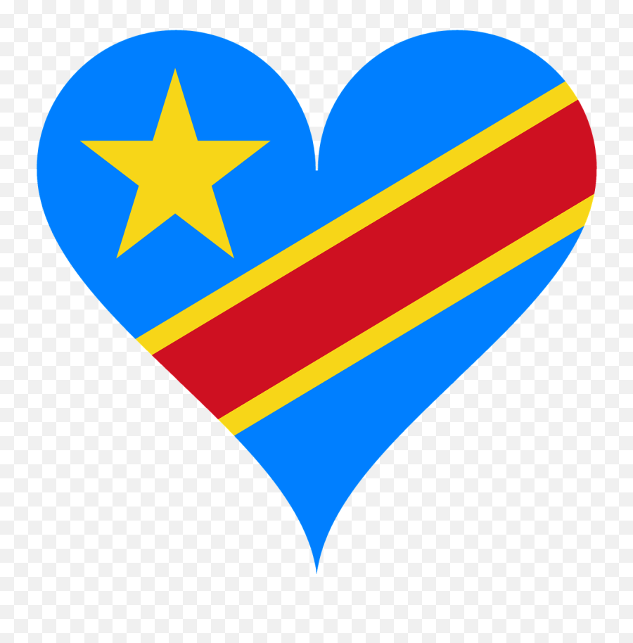 Heart Love Coat Of Arms Star Flag - Republica Democratica Del Congo Dibujo Emoji,Heart Emoji Crown