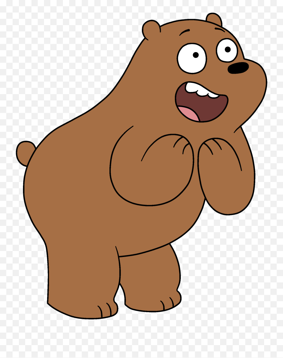Grizzly Bear - We Bare Bears Transparent Emoji,Polar Bear Emoji