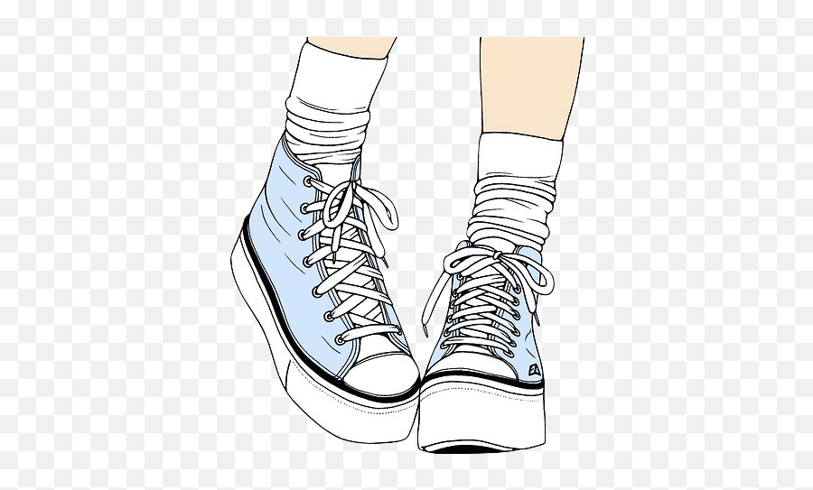 Converse Tumblr Sticker Transparent - Aesthetic Things To Draw Emoji,Emoji Converse Shoes