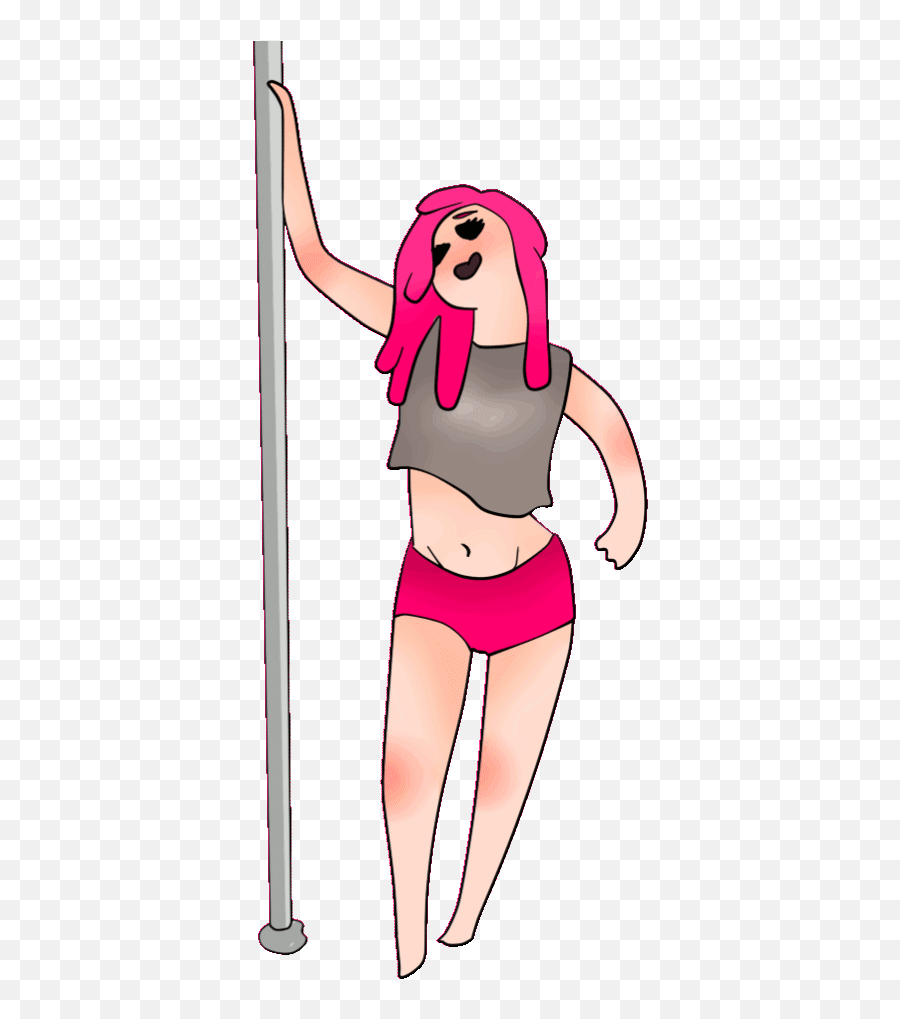 Stripper Stickers For Android Ios - Stripper On Pole Cartoon Emoji,Pole Dancer Emoji