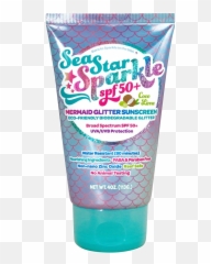 Sunshine u0026 Glitter Seastar Sparkle SPF50 Sunscreen 4oz Tube - Cosmetics Emoji