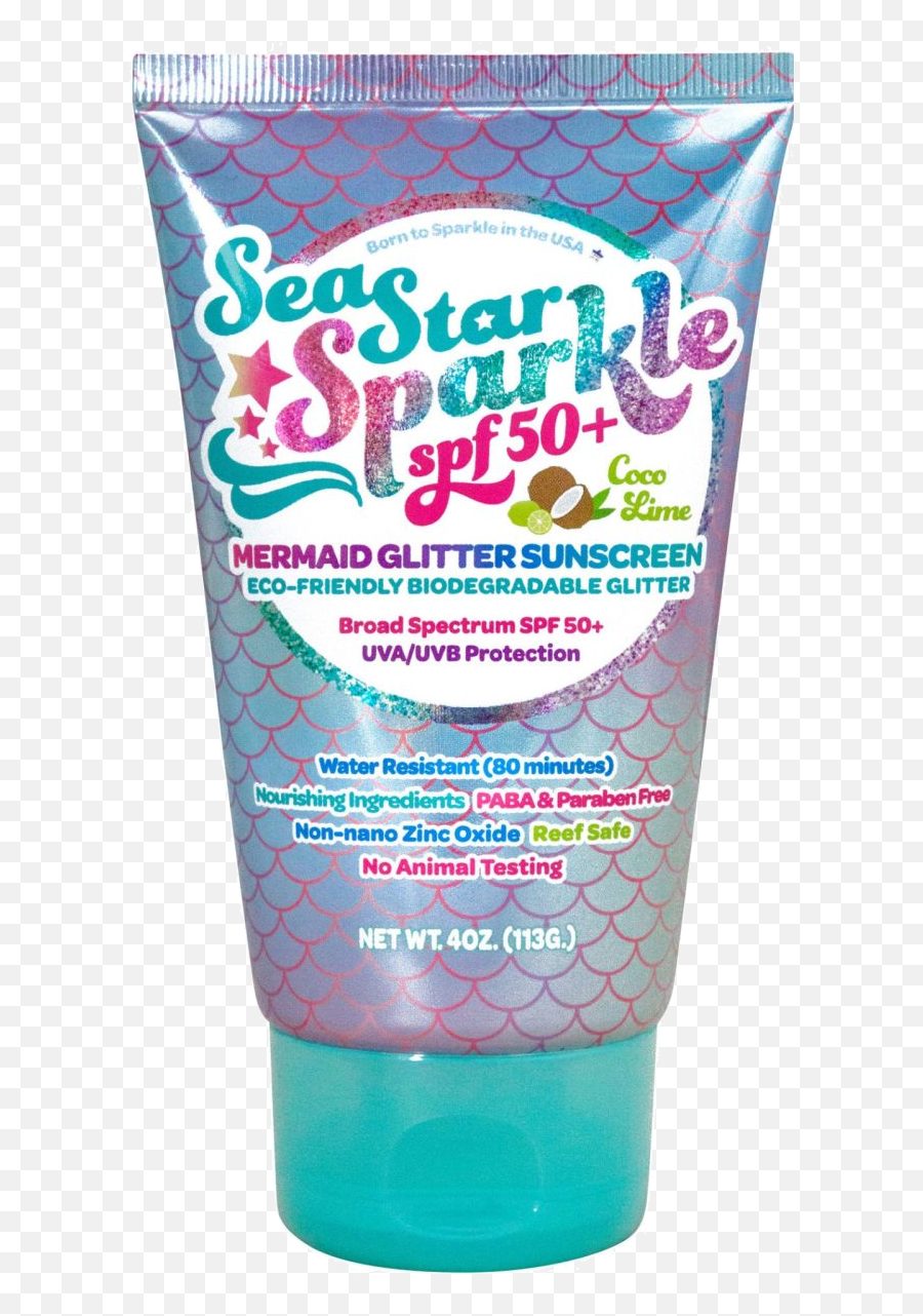 Sunshine U0026 Glitter Seastar Sparkle Spf50 Glitter Sunscreen 4oz Tube - Cosmetics Emoji,Mermaid Emoji Pillow