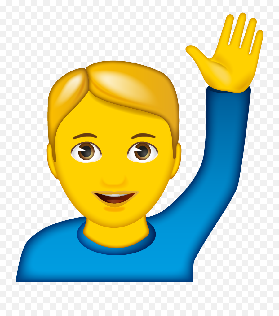 Emoji - Emoji Man Raised Hand,Ok Hand Emoji