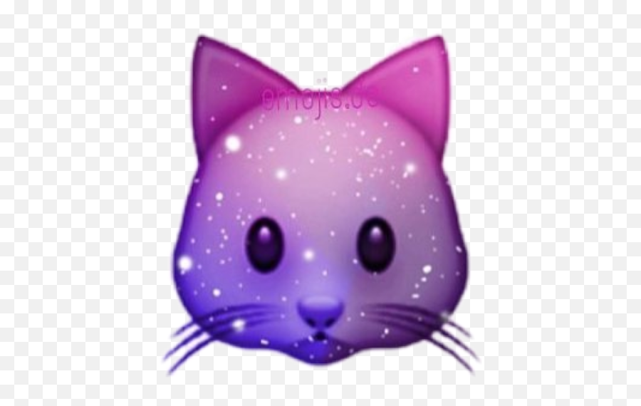 Emoji Galaxy Cat - Kitty Emoji,Purple Cat Emoji