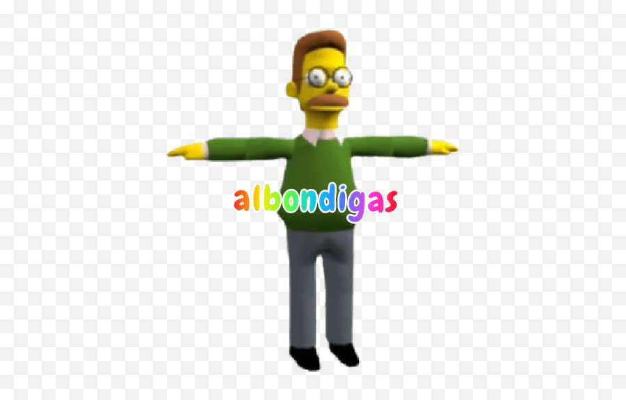 T Pose - T Posing Flanders Emoji,T Pose Emoji