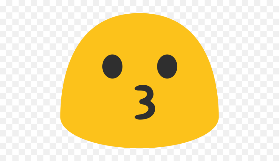 Kissing Face Emoji - Android Kissing Emoji,Kissing Face Emoji