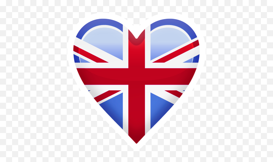 Cartoon Png British Flag Heart Emoji,London Flag Emoji