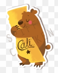 California Love Bear Hug Sticker - Cartoon Emoji,Blobfish Emoji