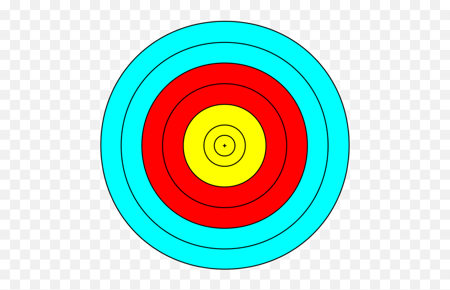 Vector Afbeelding Van Blauwe Rode En Gele Doel Cirkel - Diana De Tiro Pdf Emoji,Target Emoji