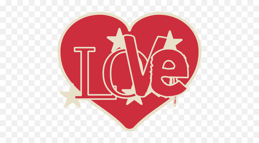 Vector Drawing Of Outline Red Heart - Logo Love Png Emoji,Emoji Heart Made Of Hearts