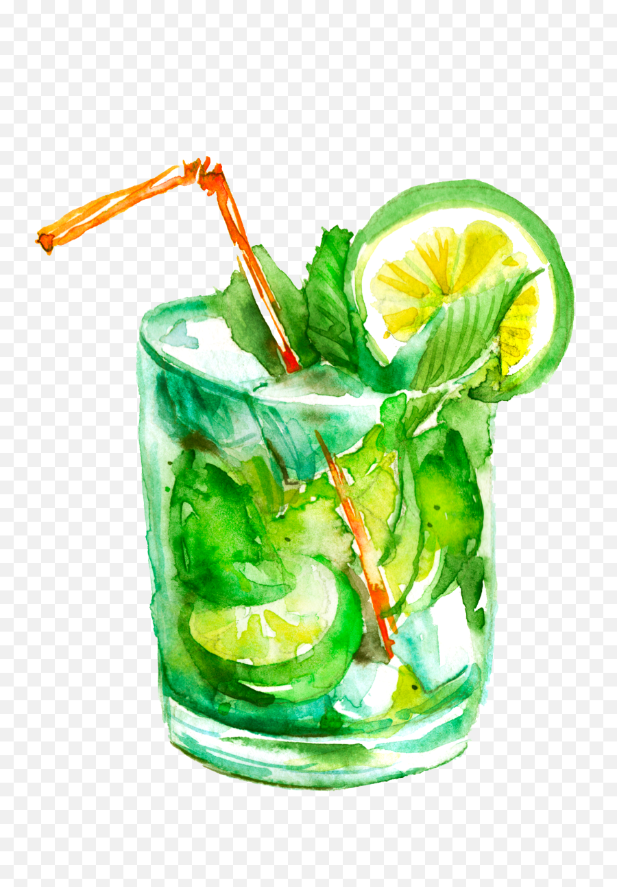 Lime Limegreen Mojito Coctail - Mojito Cocktail Drawing Emoji,Mojito Emoji