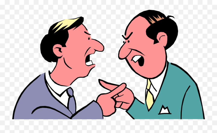 Vector Illustration Of Heated Argument - 2 Men Arguing Cartoon Emoji,Two Men Holding Hands Emoji