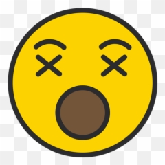 Dizzy Face Emoji Icon Of Colored - Circle,Dizzy Emoji