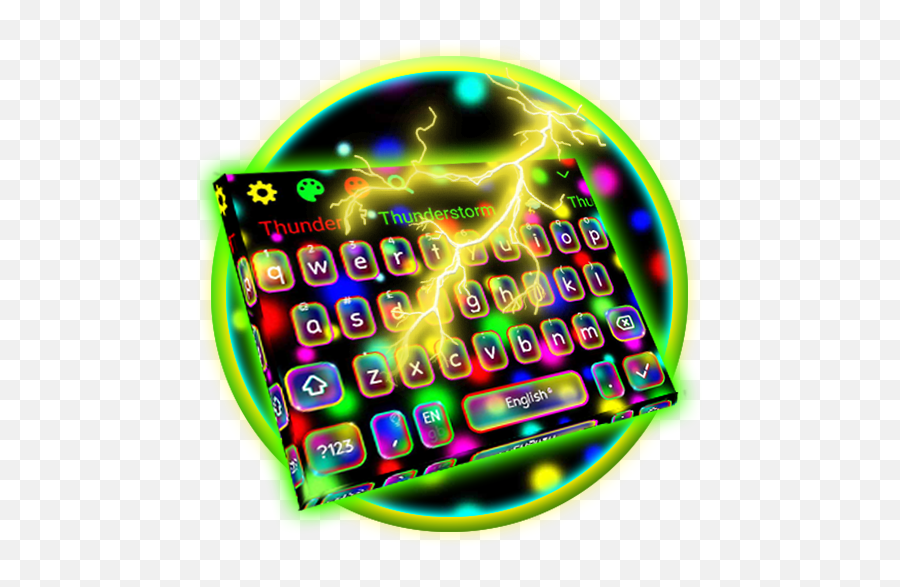 Thunder Neon Light Keyboard - Apps On Google Play Graphic Design Emoji,Thunder Emoji