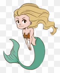 Mermaid Clipart Background - Cartoon Transparent Emoji