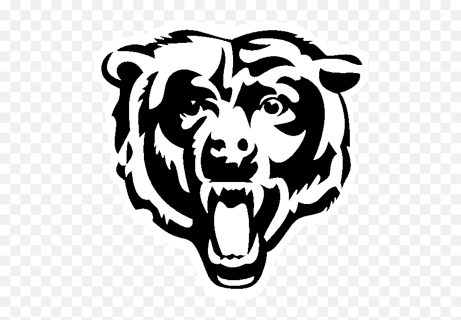 Clipart Chicago Bears Logo Black And White - Chicago Bears Svg Free Emoji,Chicago Bears Emoji