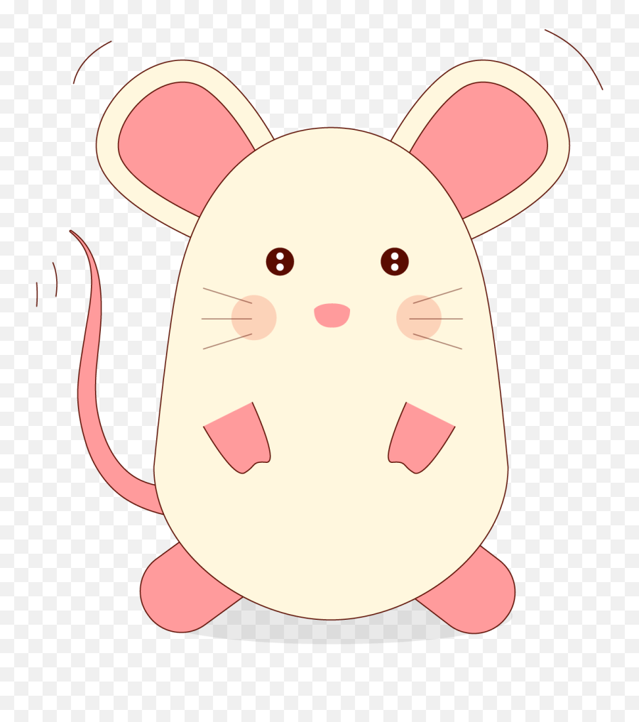 Download Cute Vector Mouse Cartoon Free Frame Clipart Png - Chut Hot Hình De Thuong Emoji,Lips Speech Bubble Ear Emoji