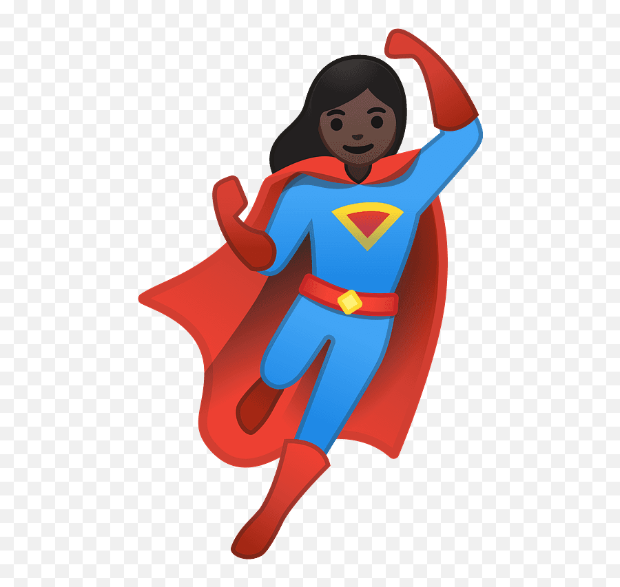 Woman Superhero Emoji Clipart - Girl Superhero Emoji,Red Dress Emoji