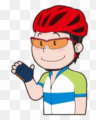 Cyclist Man Clipart - Man Cyclist Cartoon Png Emoji,Bike Arm Emoji
