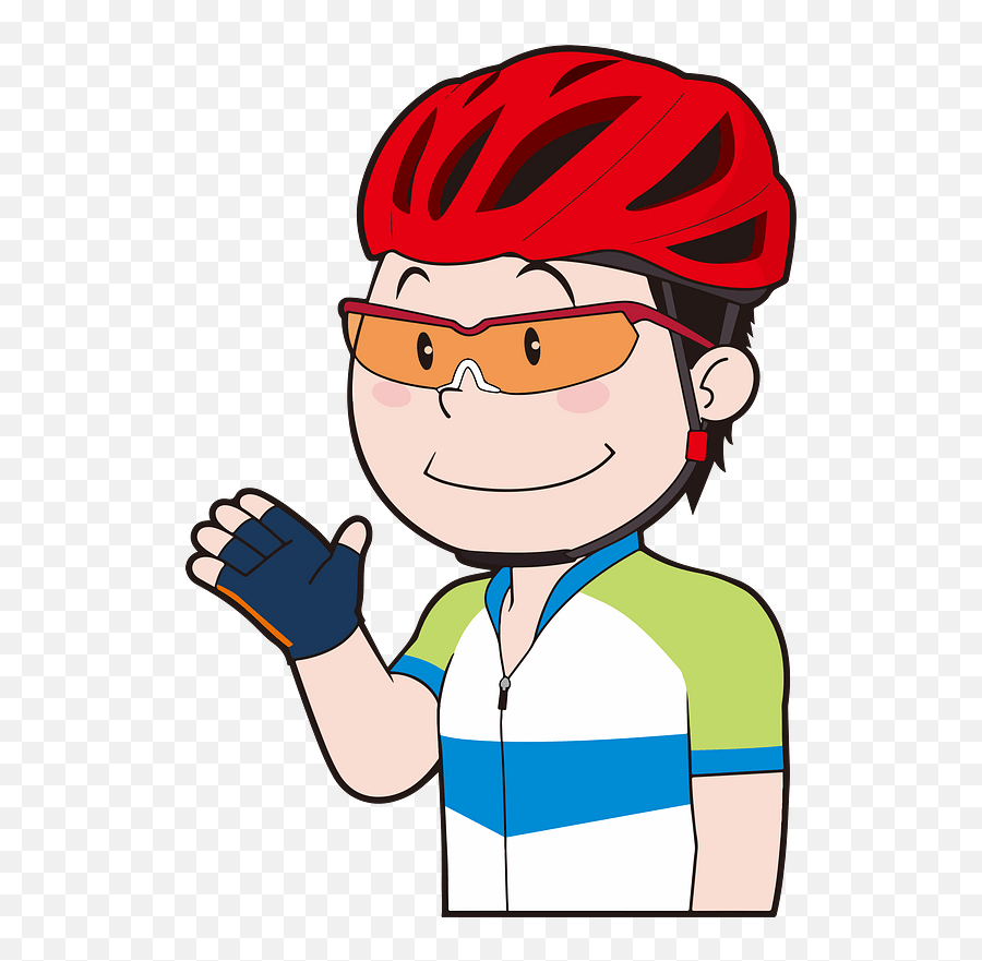 Cyclist Man Clipart - Man Cyclist Cartoon Png Emoji,Bike Arm Emoji