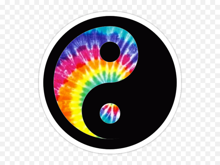 Lav Rainbow Colors Emoji Stickers Laptop Cute Tumblr - Tie Dye Yin And Yan,Yin Yang Emoji Android