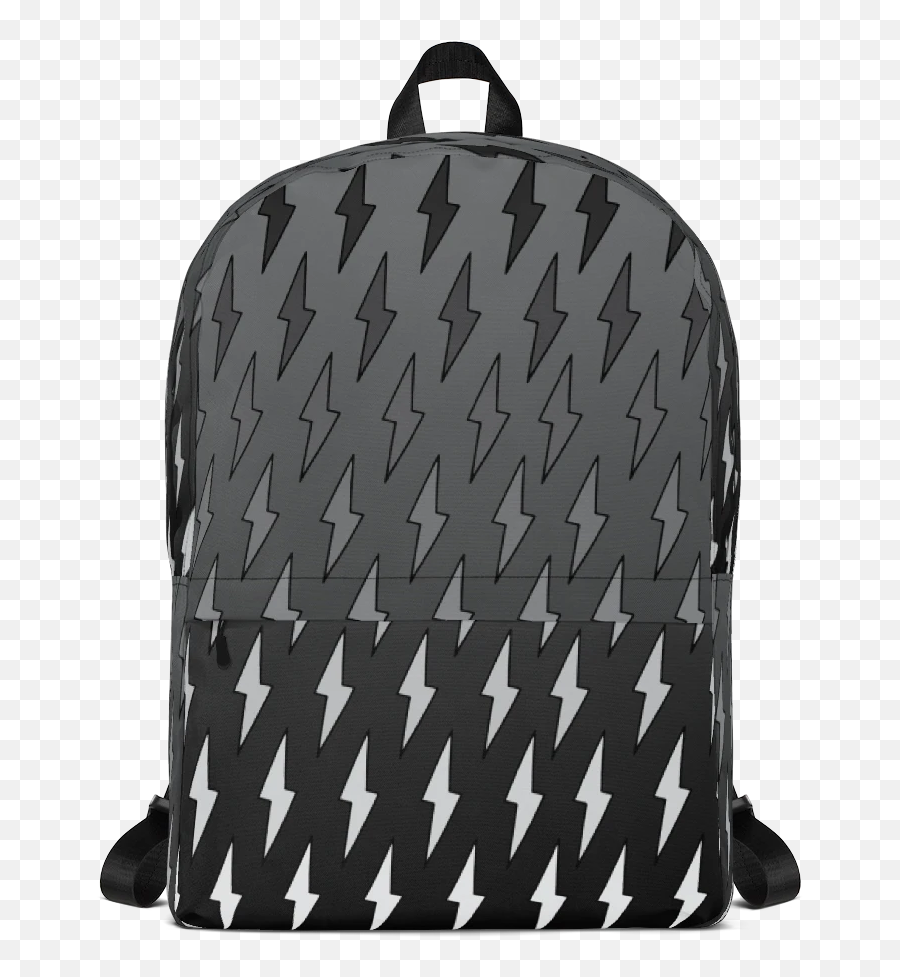 Gray Ombre Lightning Bolts Backpack - Among Us Bag Emoji,Lightening Bolt Emoji