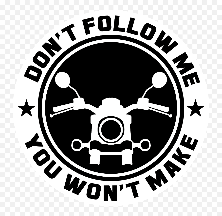 Donu0027t Follow Me Motorcycle Stickers - Sman 85 Emoji,Motorcycle Emoticon