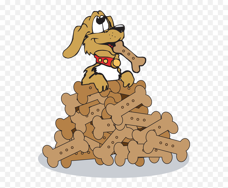 Dog Bone Clipart - Dog With Treat Cartoon Emoji,Dog Bone Emoji