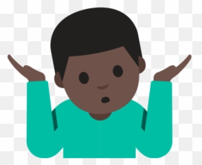 Dark Skin Tone Emoji - Black Shrug