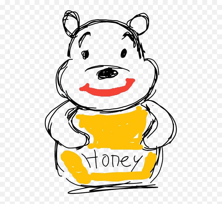 Winnie The Pooh Emoji - Cartoon,Emoji Sketch
