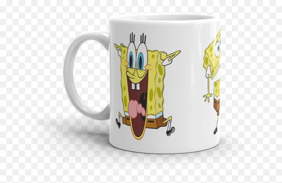 Feelin Moody 11 Oz White Mug - Mug Emoji,Spongebob Emojis