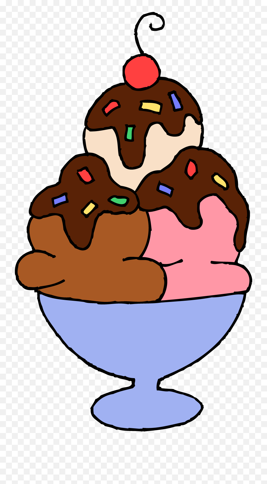 Free Ice Cream Sundae Cartoon Download - Ice Cream Clipart Emoji,Emoji Ice Cream Cake