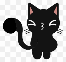 Game Information - Cute Black Cat Cartoon Emoji
