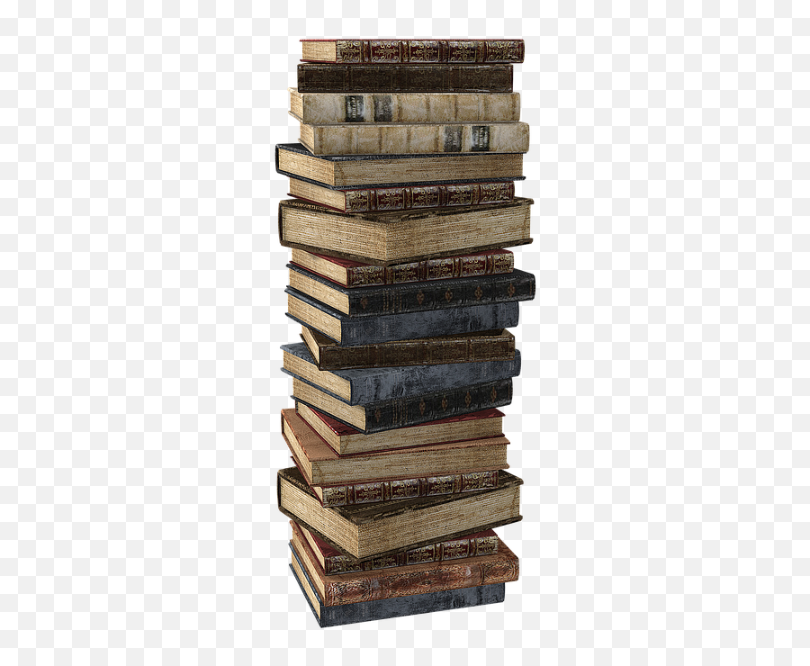 Book Stack Stacked - Book Stack Transparent Emoji,Stack Of Books Emoji