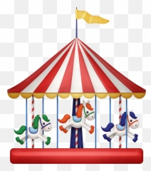 Rollercoaster Clipart Carnival - Mary Go Round Cartoon Emoji