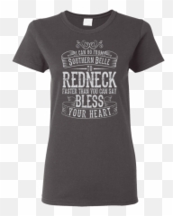 Southern Belle Redneck Womens Funny Tee Shirt Emoji