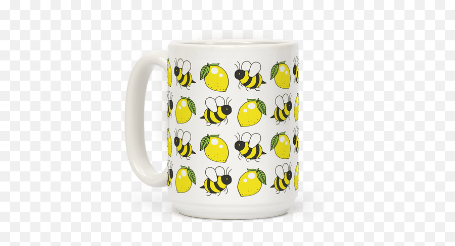 Lemon And Bee Coffee Mug - Coffee Cup Emoji,Throwing Shade Emoji