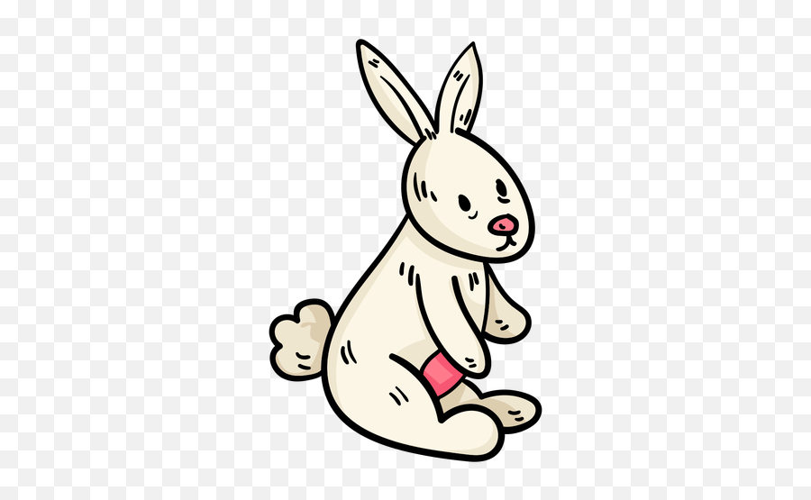 Easter Bunny Cartoon Illustration - Transparent Png U0026 Svg Domestic Rabbit Emoji,Easter Bunny Emoticon