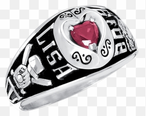 Personalized Womens Heart Class Ring - Class Rings For Girls Emoji,Ridin Dirty Emoji Copy And Paste