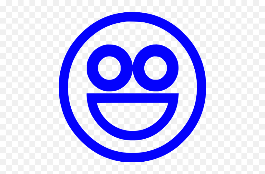 Blue Emoticon 49 Icon - Free Blue Emoticon Icons Circle Emoji,Trademark Emoticon