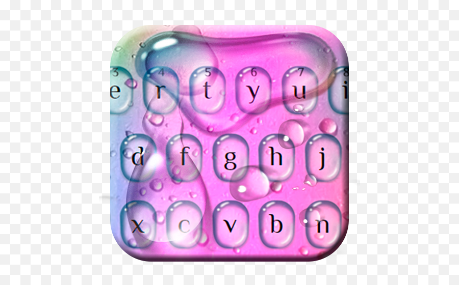 Colorful Water Drops Keyboard - Imagenes Bonitas Para Teclado De Celular Emoji,Water Drops Emoji