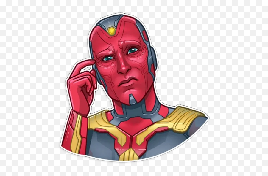 Avengers Stickers For Whatsapp - Vision Marvel Sticker Emoji,Marvel Emoji