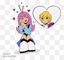 Cute By Heart On Vector Transparent Download - Fanart Teen Los Jovenes Titanes Jericho And Kole Emoji,Tentacle Emoji