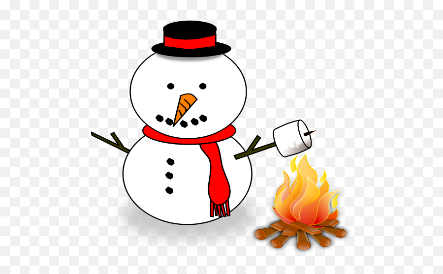 Snowman - Snowman By Fire Clipart Emoji,Two Heart Emoji