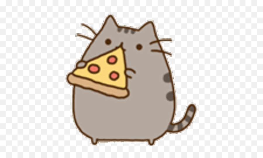 Cat Eating Pizza - Pusheen The Cat Emoji,Nyan Cat Emoji Google Chat