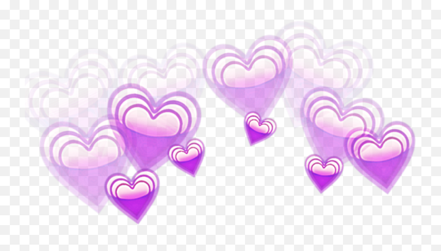 Screaming Emoji Png - Purple Heart Crown Transparent,Sparkly Heart Emoji